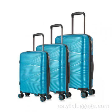 Maleta de equipaje de viaje rígida de marca personalizada PP de 3 piezas